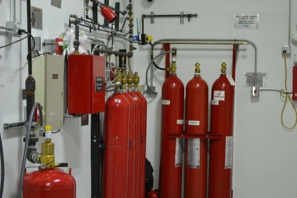 Gas suppression system installation