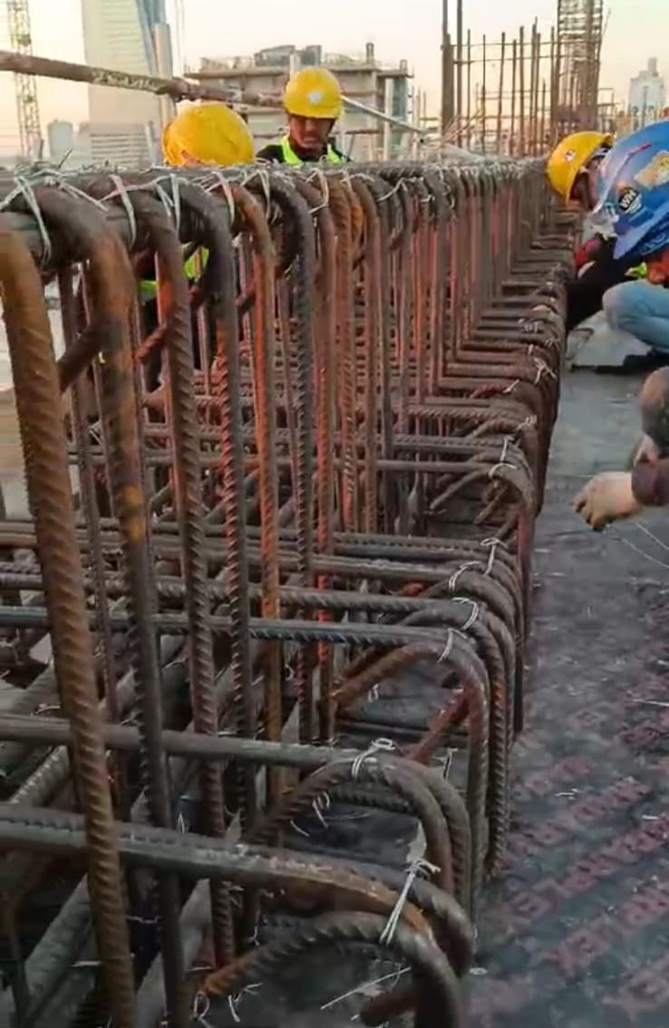 Reinforcement cages tied and ready for pour