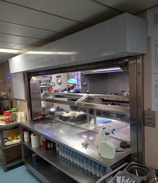 Galley kitchen, refurbished