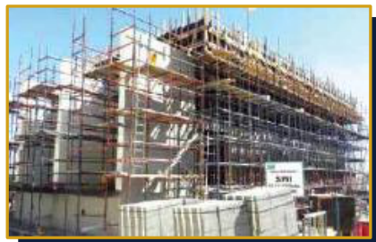 Office building formwork and scaffolding