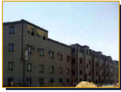 Staff accommodation building — finished facade