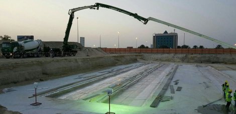 12,000 m³ concrete works — structural works completed in 5 months