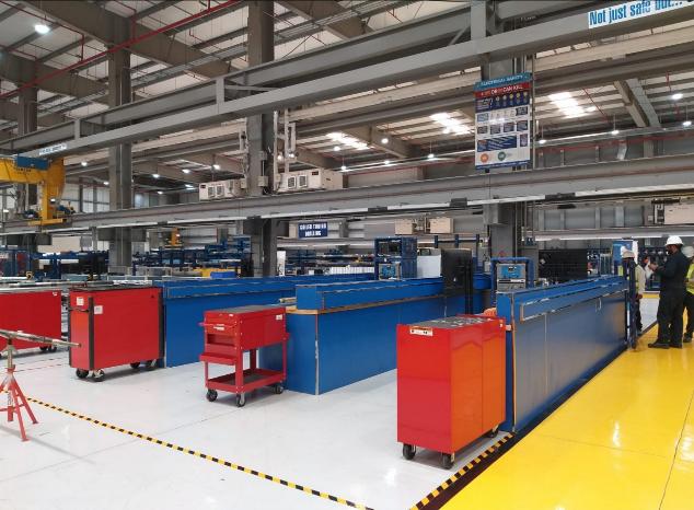 Factory shop floor during works